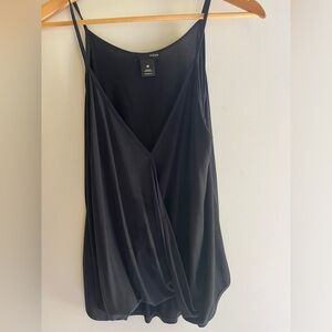 Charcoal gray flowy tank